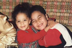 Dina and Ahmed Gharib as children