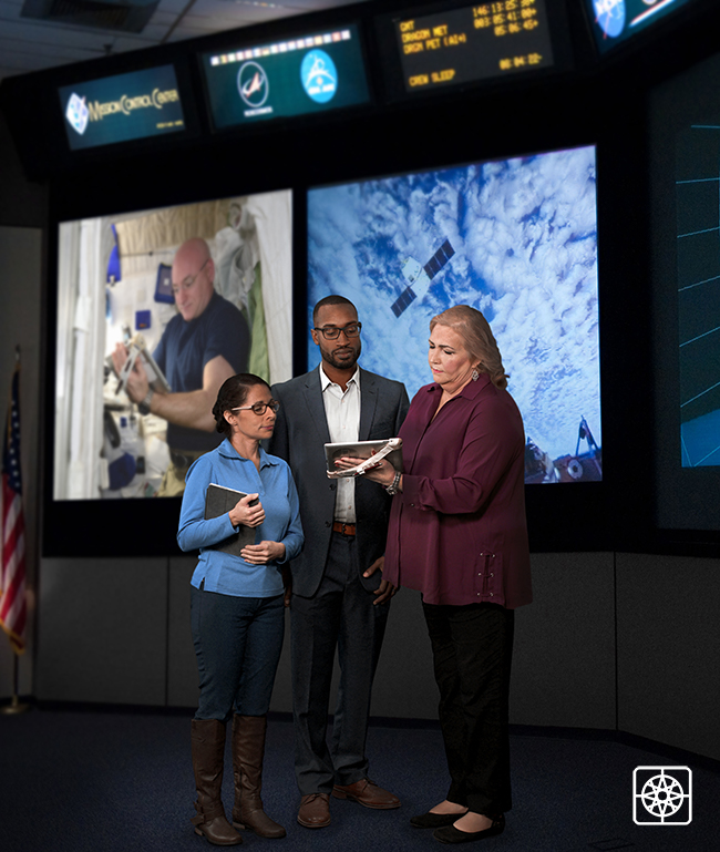 Tina at NASA Mission Control Center