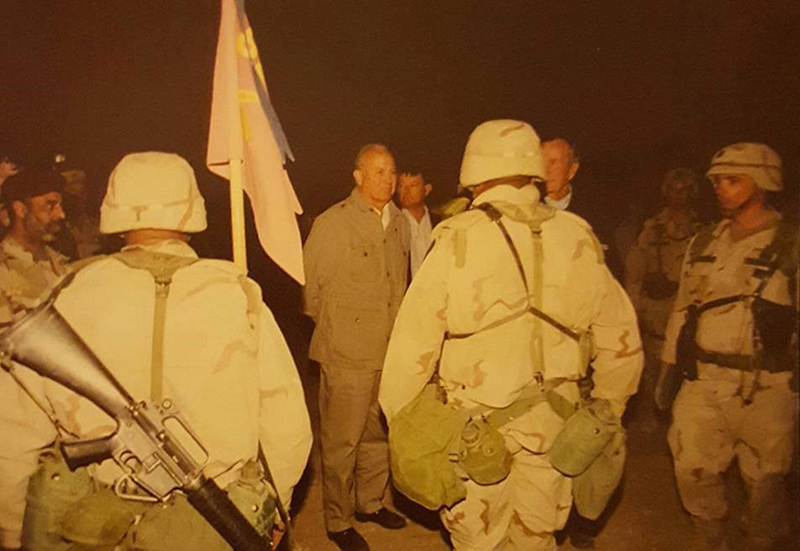 JB Kuwait JB with former President George H.W. Bush