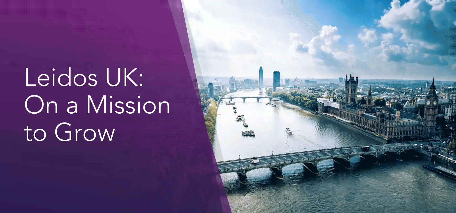 leidos UK cover slide on a mission to grow