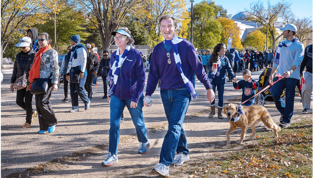 Community support with the heart walk