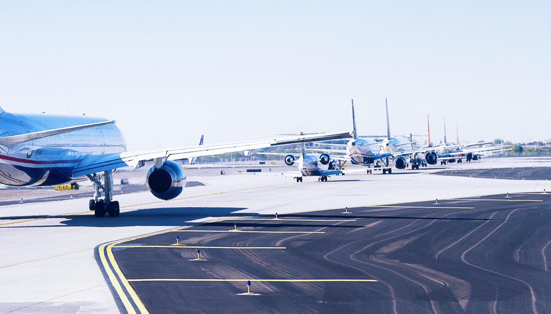 Aircraft on the apron