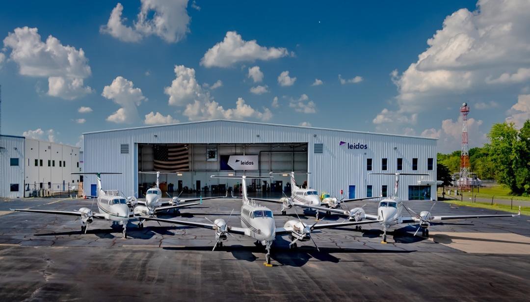 Leidos hangar at Manassas Regional Airport