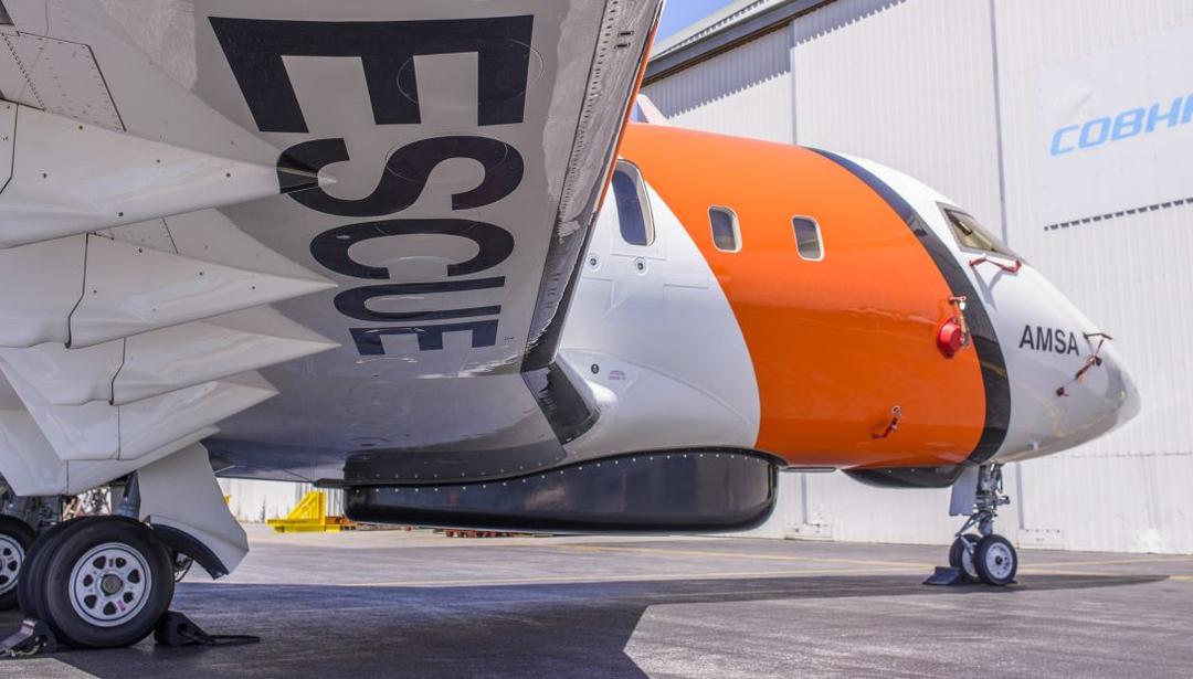 view under wing of plane