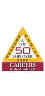 A Top 50 Employer from Careers & The Disabled Magazine