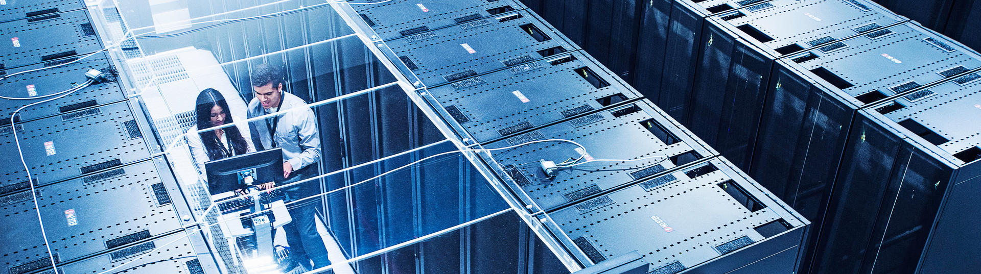 IT staff administering a servers