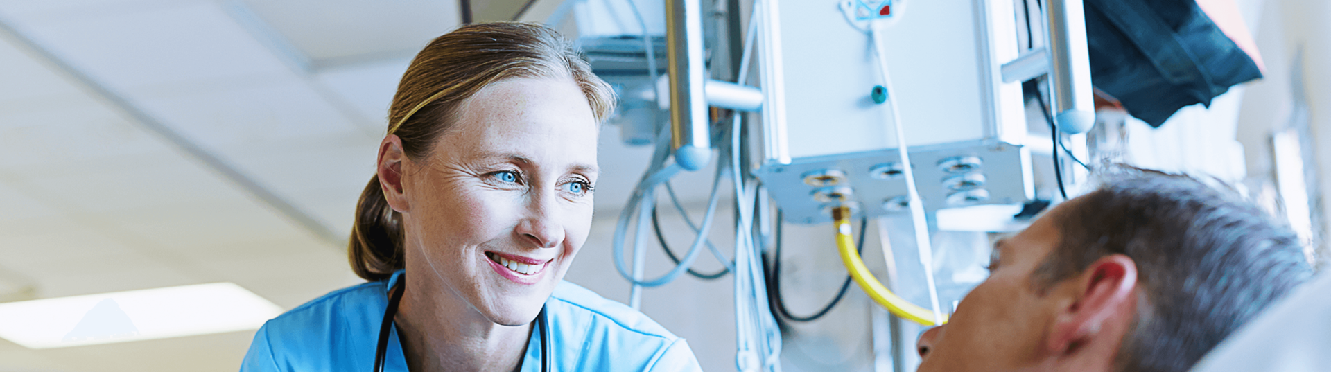 nurse caring for veteran