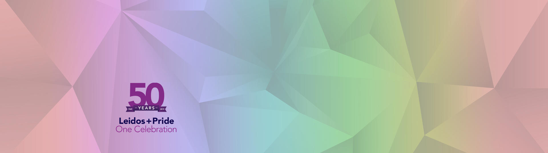 rainbow prism with 50th logo