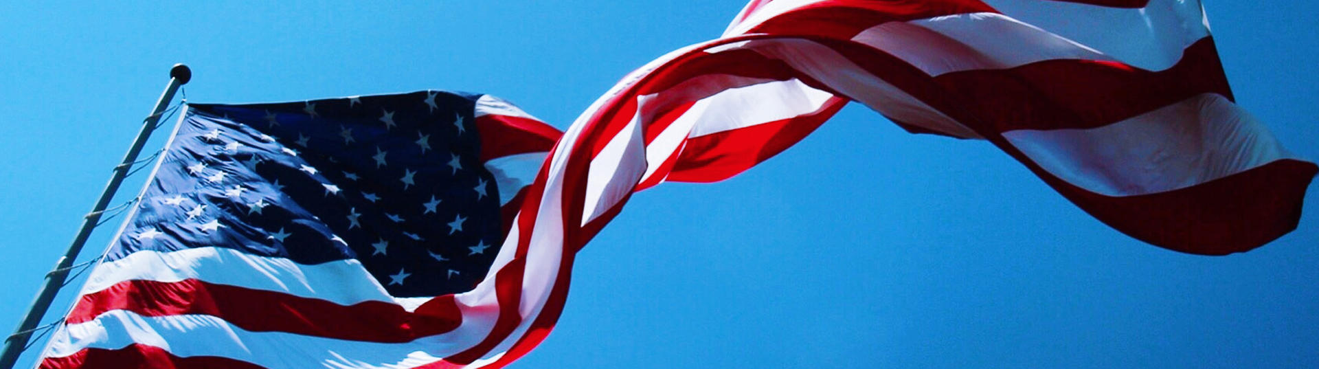 US flag flying