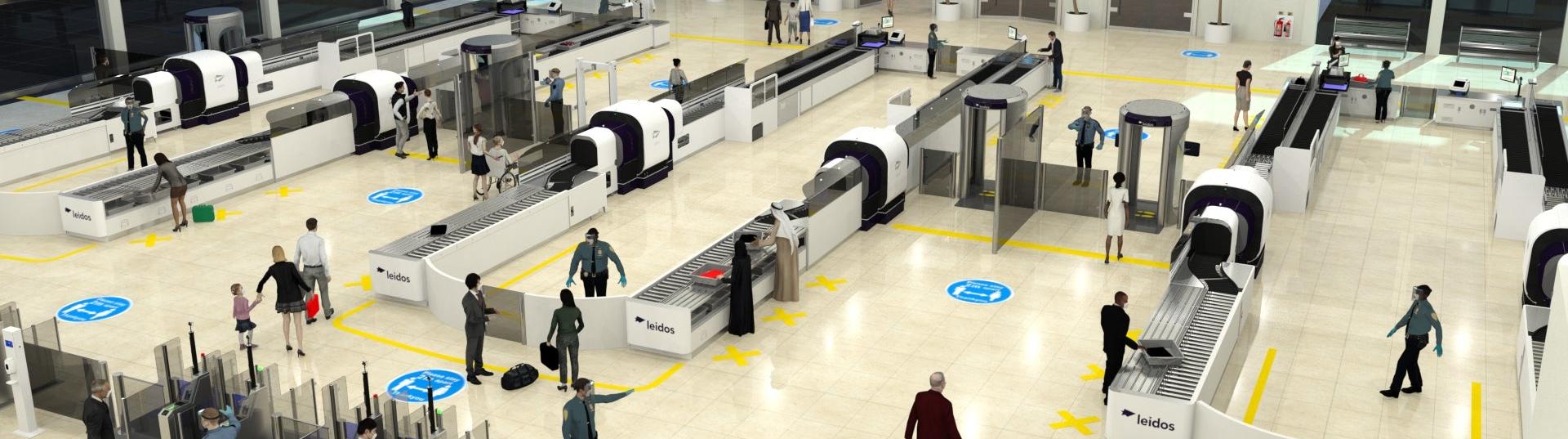 graphic of airport security checkpoint