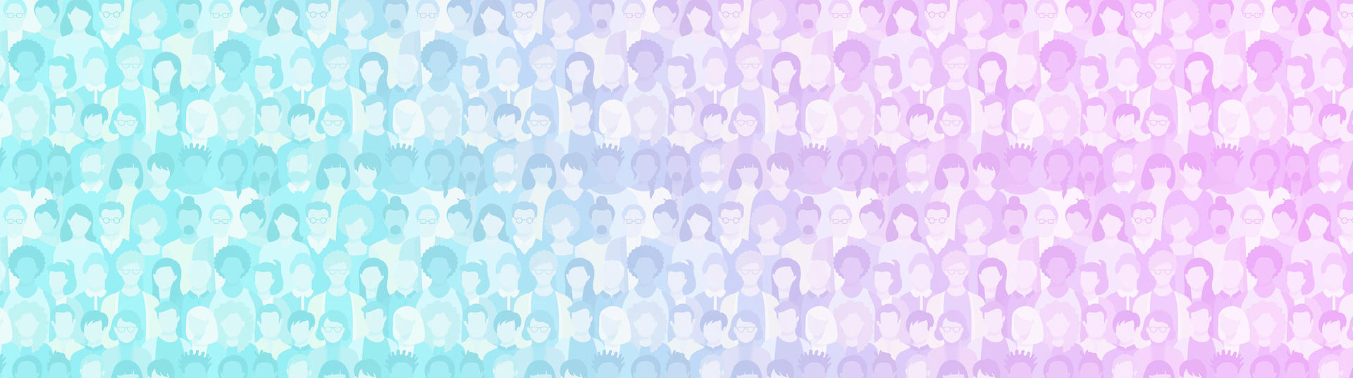 People icons with gradient over