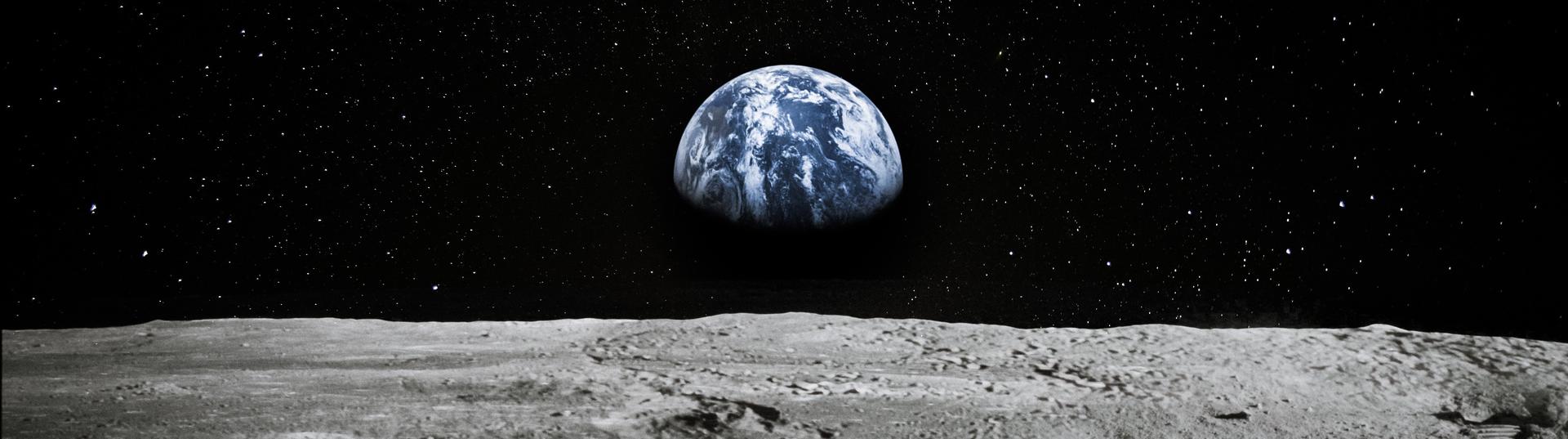 view of earth from moon