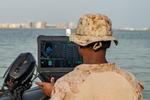 Marine operates a MANTAS T12 unmanned surface vessel