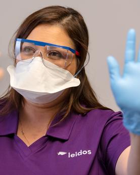 Healthcare Worker with Mask and Glove