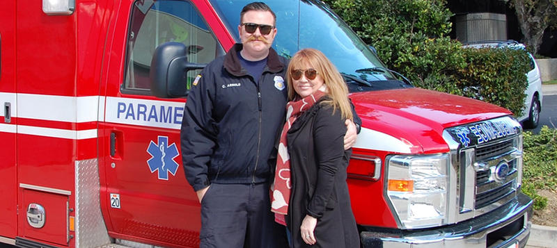 471d26a57ed148daa5562f6b89e68d3e.jpg Tammy Westmoreland with her paramedic son, Chad.