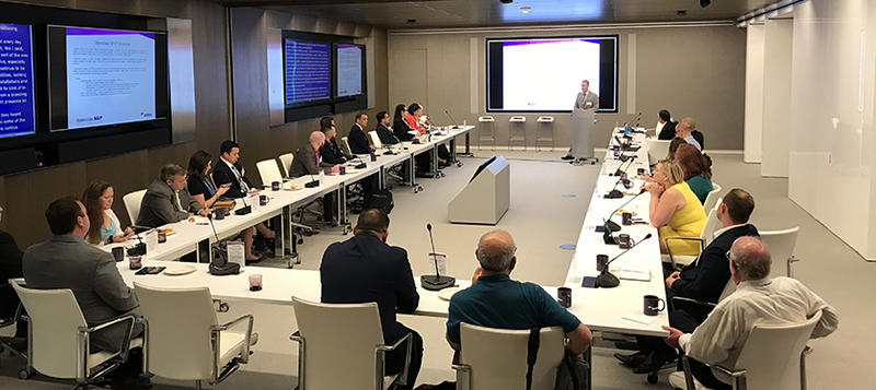 5157a8f1d578b29201acbe172c846a46.jpg The D.C. Metro Business Leadership Network hosted its seventh annual Wounded Warrior Symposium at Leidos headquarters.