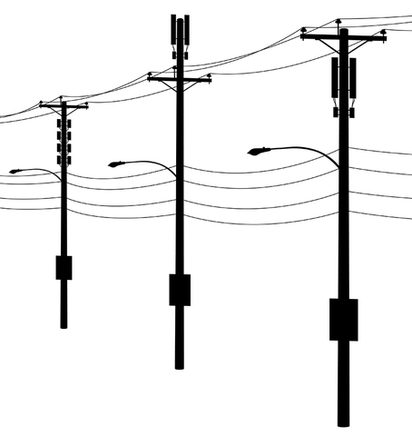 5G poles illustration
