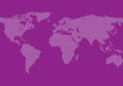 purple pixelated map of the world