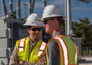 Leidos employees working together