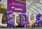Leidos balloons at a Day One welcome event