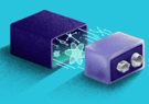 An illustration of a battery powered by quantum technology