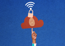 Illustration of ethnic finger balancing personal data