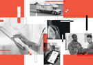 A collage of photos depicting military health technology solutions