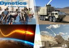 Collage of four images representing renderings of technologies to modernize the battlefield