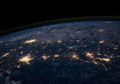 Earth from space at night