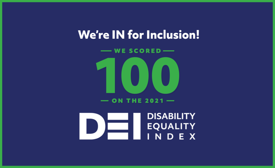 Disability Equality Index score of 100