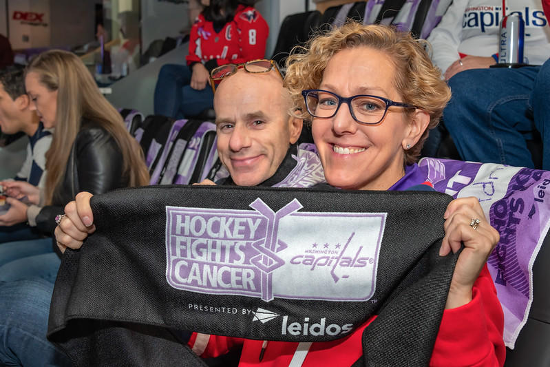 Liz Porter and husband at Hockey Fights Cancer