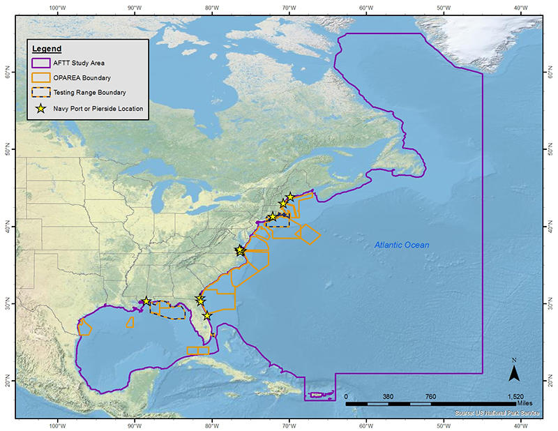 AFTT study area map