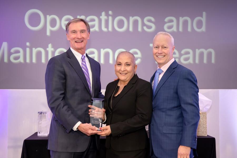 Debbie De La O with Roger Krone and Gerry Fasano
