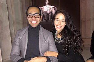 Dina Gharib with her brother Ahmed