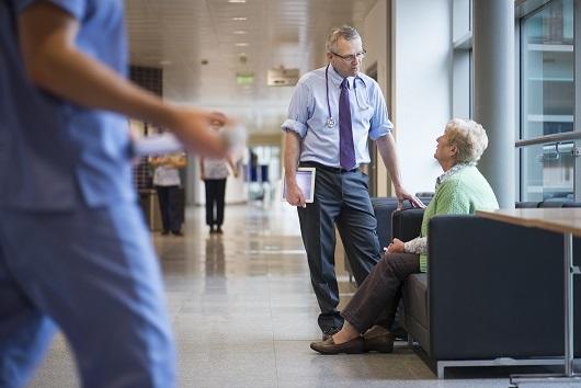 Doctor meeting with patient