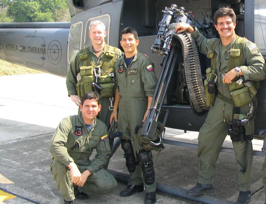 John Alvarez and colleagues pictured in front of an aircraft