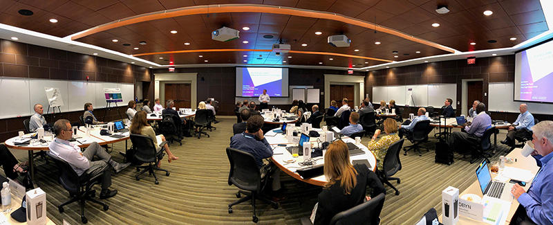 live session of Leidos Leadership Program training