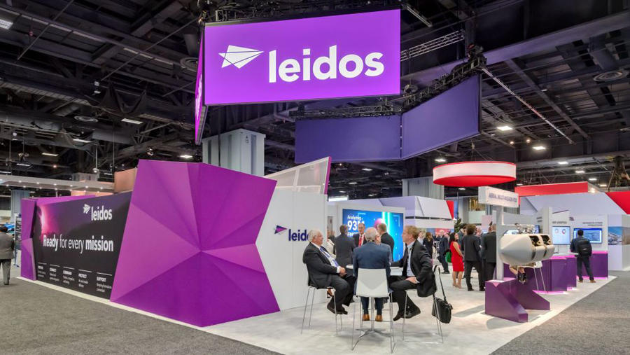 The Leidos booth on the show floor of the 2018 AUSA Annual Meeting & Exposition