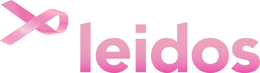 pink Leidos logo for breast cancer awareness