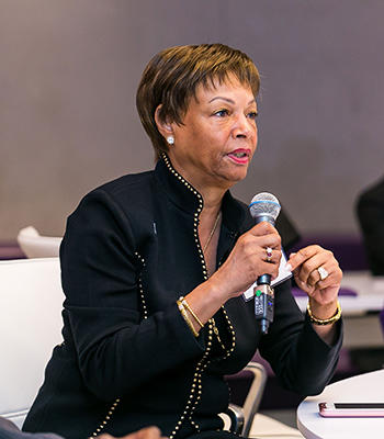 Marsha Malone speaking at the AALN Conference