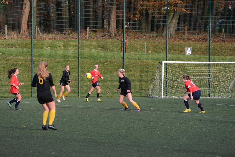 Megan Gallagher playing in a soccer game for her university team