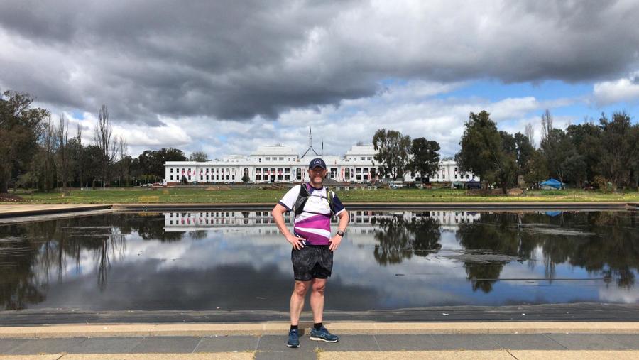 Murray Bruce in front of Parliament House
