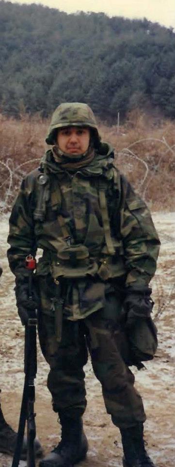 Manuel Pacheco traning near DMZ 1998; S. Korea
