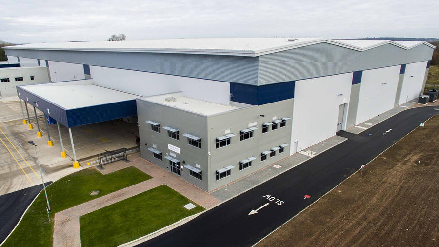 photo showing the outside of the Defence Fulfilment Centre in Donnington