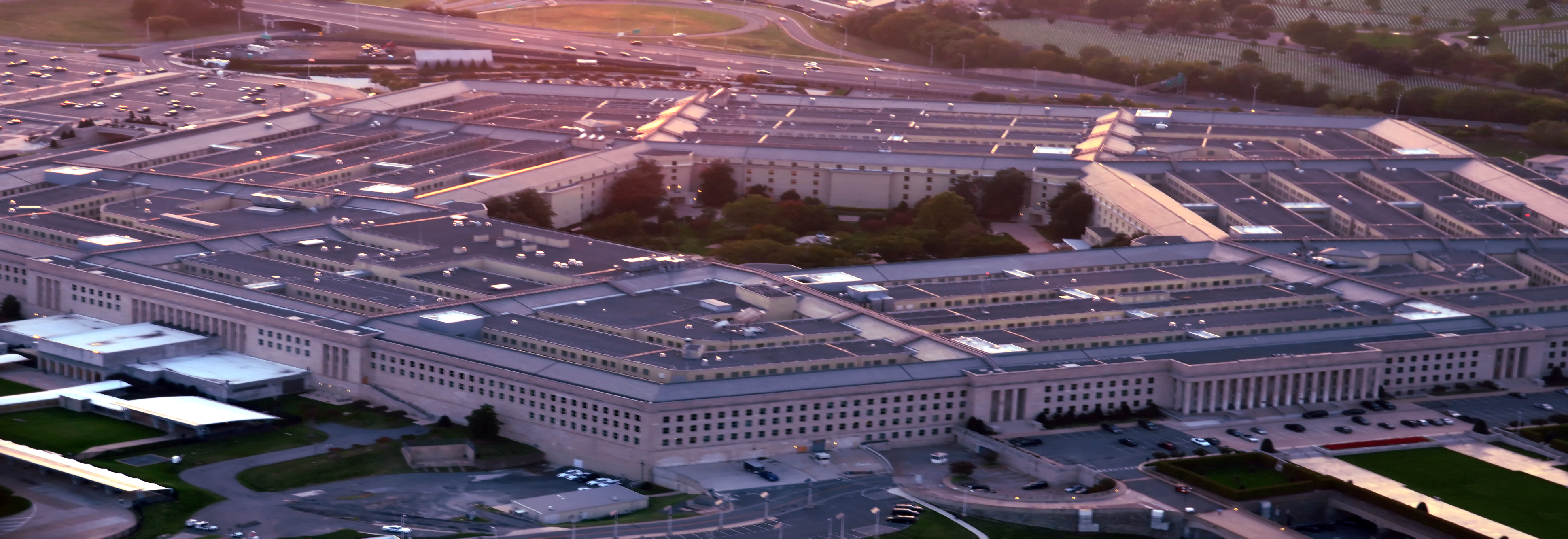 An aerial photograph of the Pentagon 