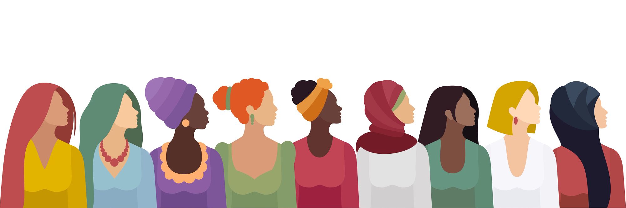 woman of different ethnicities illustration