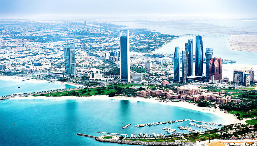 aerial view of the Middle East
