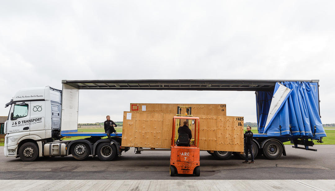 UK Lorry with large delivery