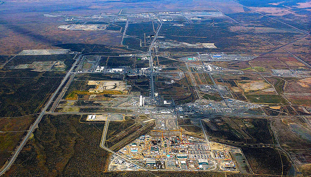 Aerial of Hanford site