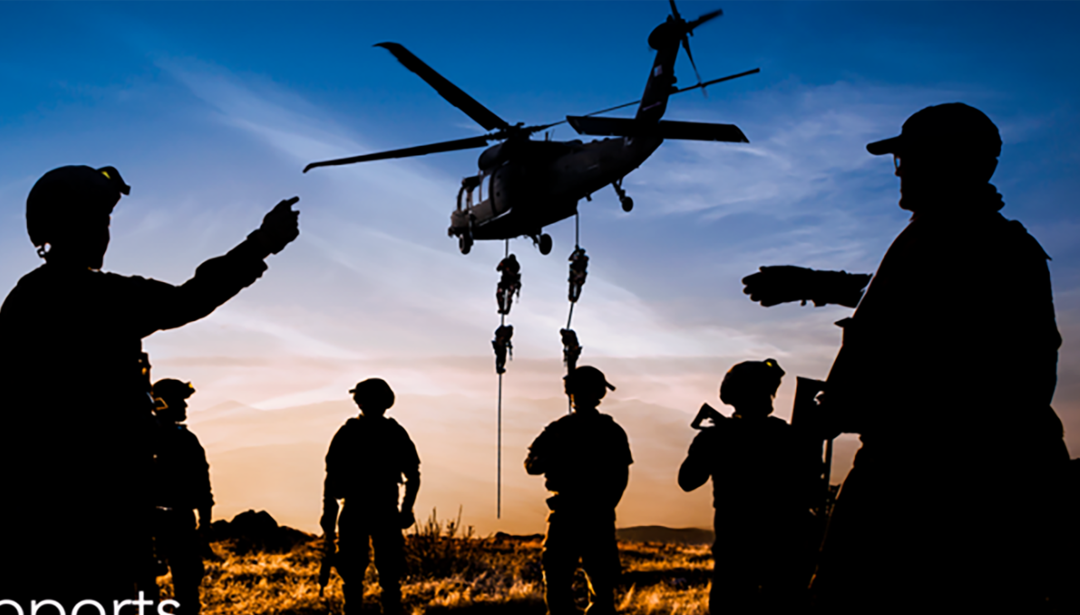 active military on with helicopter 